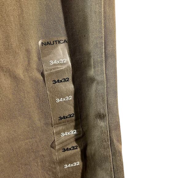 Nautica NWOT Khaki Classic Fit Pants Slacks Flat Front 34 x 32 (2937) - Picture 4 of 4